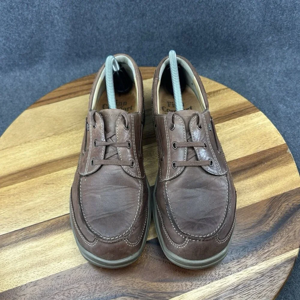 Finn Comfort Men’s Shoes Size 8W Brown Leather Lace Up Casual Germany Surfside